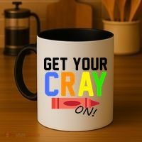 Get Your Cray-On! Fun Back To School Coffee Mug thumb 4