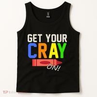 Get Your Cray-On! Fun Back To School Tank Top thumb 2