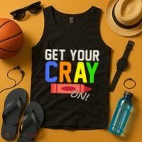Get Your Cray-On! Fun Back To School Tank Top thumb 4