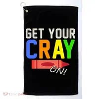 Get Your Cray-On! Fun Back To School Golf Towel thumb 0