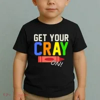 Get Your Cray-On! Fun Back To School Toddler T-Shirt thumb 2