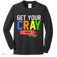 Get Your Cray-On! Fun Back To School Kids Long Sleeve Shirt thumb 0