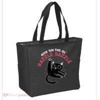 Give Em The Ol Razzle Dazzle Cat Funny Tote Bag thumb 2