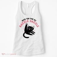 Give Em The Ol Razzle Dazzle Cat Funny Women's Tank Top thumb 0