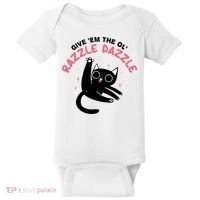 Give Em The Ol Razzle Dazzle Cat Funny Baby Bodysuit thumb 0