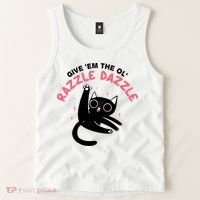 Give Em The Ol Razzle Dazzle Cat Funny Tank Top thumb 2