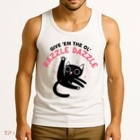 Give Em The Ol Razzle Dazzle Cat Funny Tank Top thumb 3