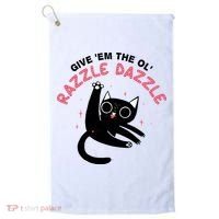 Give Em The Ol Razzle Dazzle Cat Funny Golf Towel thumb 0