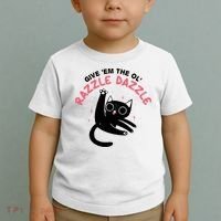 Give Em The Ol Razzle Dazzle Cat Funny Toddler T-Shirt thumb 2