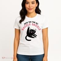 Give Em The Ol Razzle Dazzle Cat Funny Women's T-Shirt thumb 4