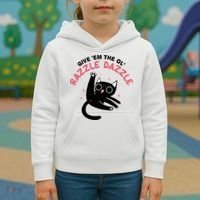 Give Em The Ol Razzle Dazzle Cat Funny Kids Hoodie thumb 3