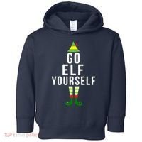 Go Elf Yourself Elf Costume Inappropriate Christmas Xmas Gift Toddler Hoodie thumb 0