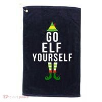 Go Elf Yourself Elf Costume Inappropriate Christmas Xmas Gift Golf Towel thumb 0