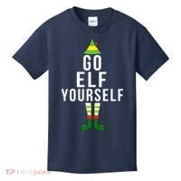 Go Elf Yourself Elf Costume Inappropriate Christmas Xmas Gift Kids T-Shirt thumb 0
