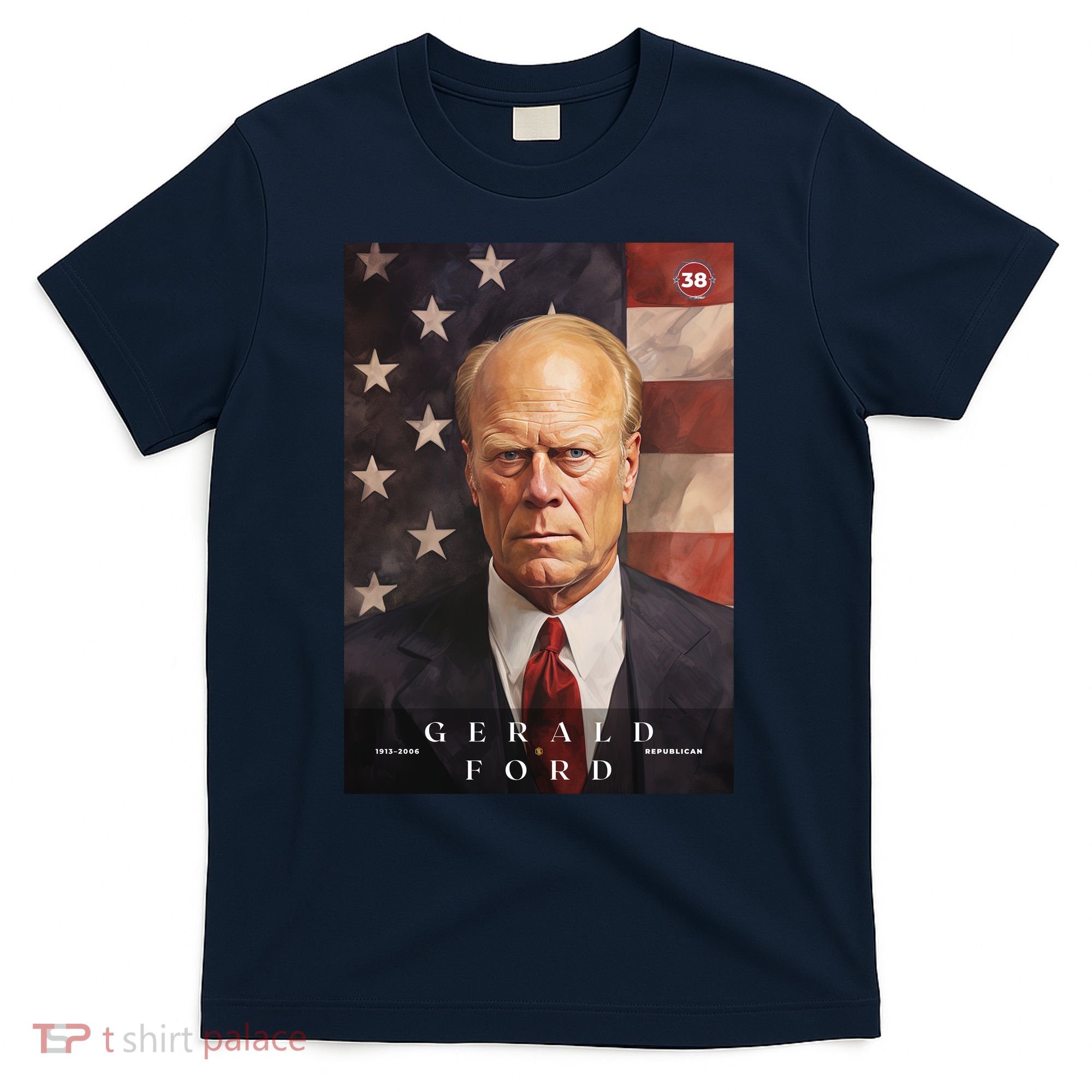Gerald Ford 38th President Of The United States Portrait T-Shirt