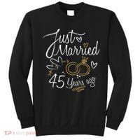 Gift For 45th Wedding Anniversary 45 Year Marriage Sweatshirt thumb 0