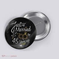 Gift For 45th Wedding Anniversary 45 Year Marriage Button thumb 0