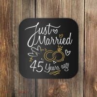 Gift For 45th Wedding Anniversary 45 Year Marriage Coaster thumb 0