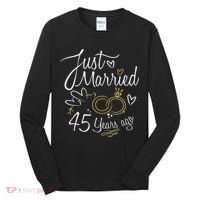 Gift For 45th Wedding Anniversary 45 Year Marriage Tall Long Sleeve Shirt thumb 0