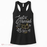 Gift For 45th Wedding Anniversary 45 Year Marriage Women's Tank Top thumb 0