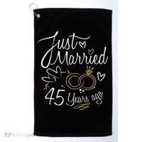 Gift For 45th Wedding Anniversary 45 Year Marriage Golf Towel thumb 0