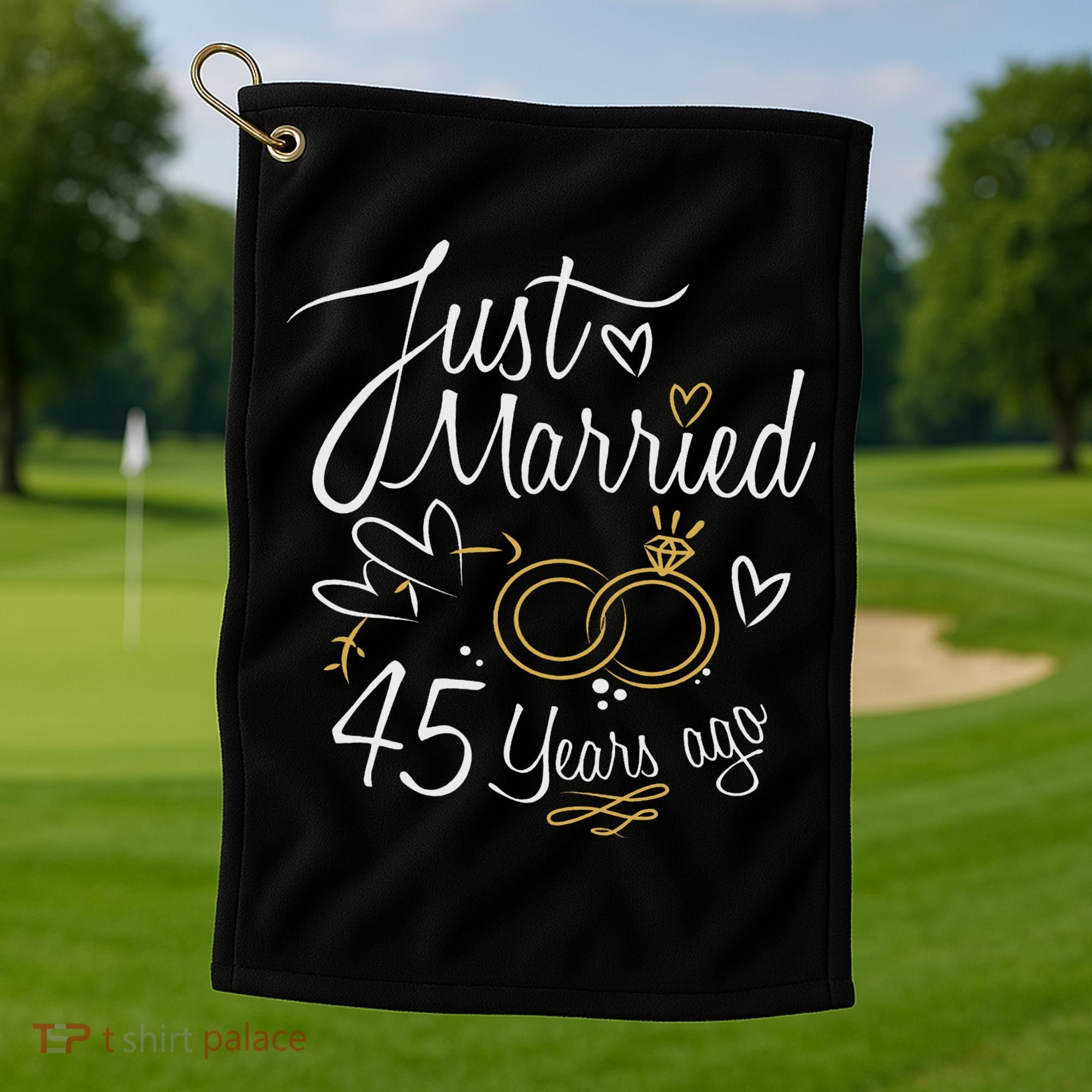 Gift For 45th Wedding Anniversary 45 Year Marriage Golf Towel