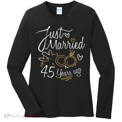 Gift For 45th Wedding Anniversary 45 Year Marriage Women's Long Sleeve Shirt