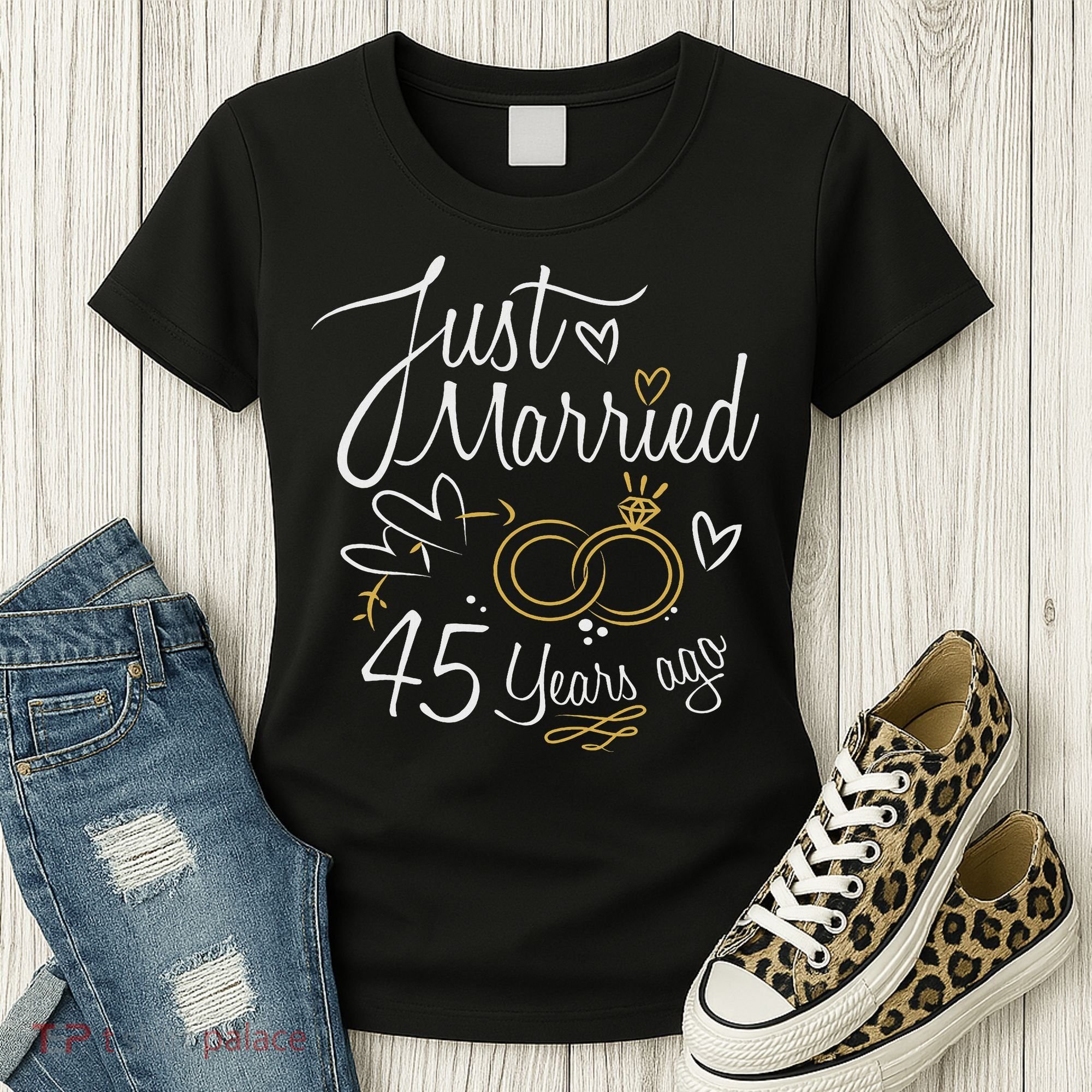 Gift For 45th Wedding Anniversary 45 Year Marriage Women's T-Shirt