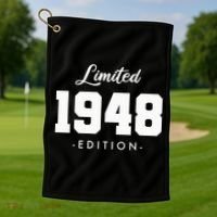 Gift for 75 Year Old 1948 Limited Edition 75th Birthday Golf Towel thumb 1