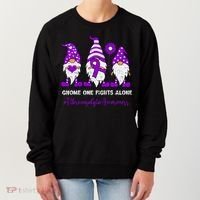 Gnome Fibromyalgia Awareness Fibro Ribbon Purple Support Women's Sweatshirt thumb 0