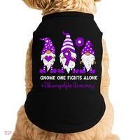 Gnome Fibromyalgia Awareness Fibro Ribbon Purple Support Doggie Tank thumb 0