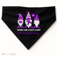Gnome Fibromyalgia Awareness Fibro Ribbon Purple Support USA-Made Doggie Bandana thumb 0