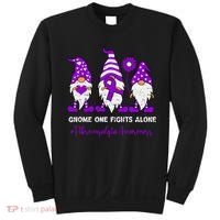 Gnome Fibromyalgia Awareness Fibro Ribbon Purple Support Sweatshirt thumb 0