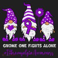 Gnome Fibromyalgia Awareness Fibro Ribbon Purple Support Beanie thumb 2