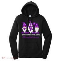 Gnome Fibromyalgia Awareness Fibro Ribbon Purple Support Women's Hoodie thumb 0