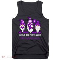 Gnome Fibromyalgia Awareness Fibro Ribbon Purple Support Tank Top thumb 0