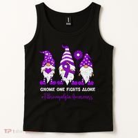 Gnome Fibromyalgia Awareness Fibro Ribbon Purple Support Tank Top thumb 2