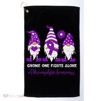Gnome Fibromyalgia Awareness Fibro Ribbon Purple Support Golf Towel thumb 0