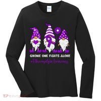Gnome Fibromyalgia Awareness Fibro Ribbon Purple Support Women's Long Sleeve Shirt thumb 0