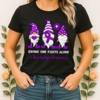 Gnome Fibromyalgia Awareness Fibro Ribbon Purple Support Women's T-Shirt thumb 2