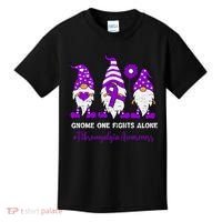 Gnome Fibromyalgia Awareness Fibro Ribbon Purple Support Kids T-Shirt thumb 0
