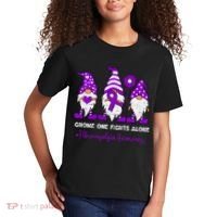 Gnome Fibromyalgia Awareness Fibro Ribbon Purple Support Kids T-Shirt thumb 2