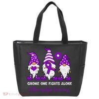 Gnome Fibromyalgia Awareness Fibro Ribbon Purple Support Tote Bag thumb 0