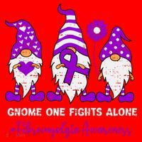 Gnome Fibromyalgia Awareness Fibro Ribbon Purple Support Santa Hat thumb 1