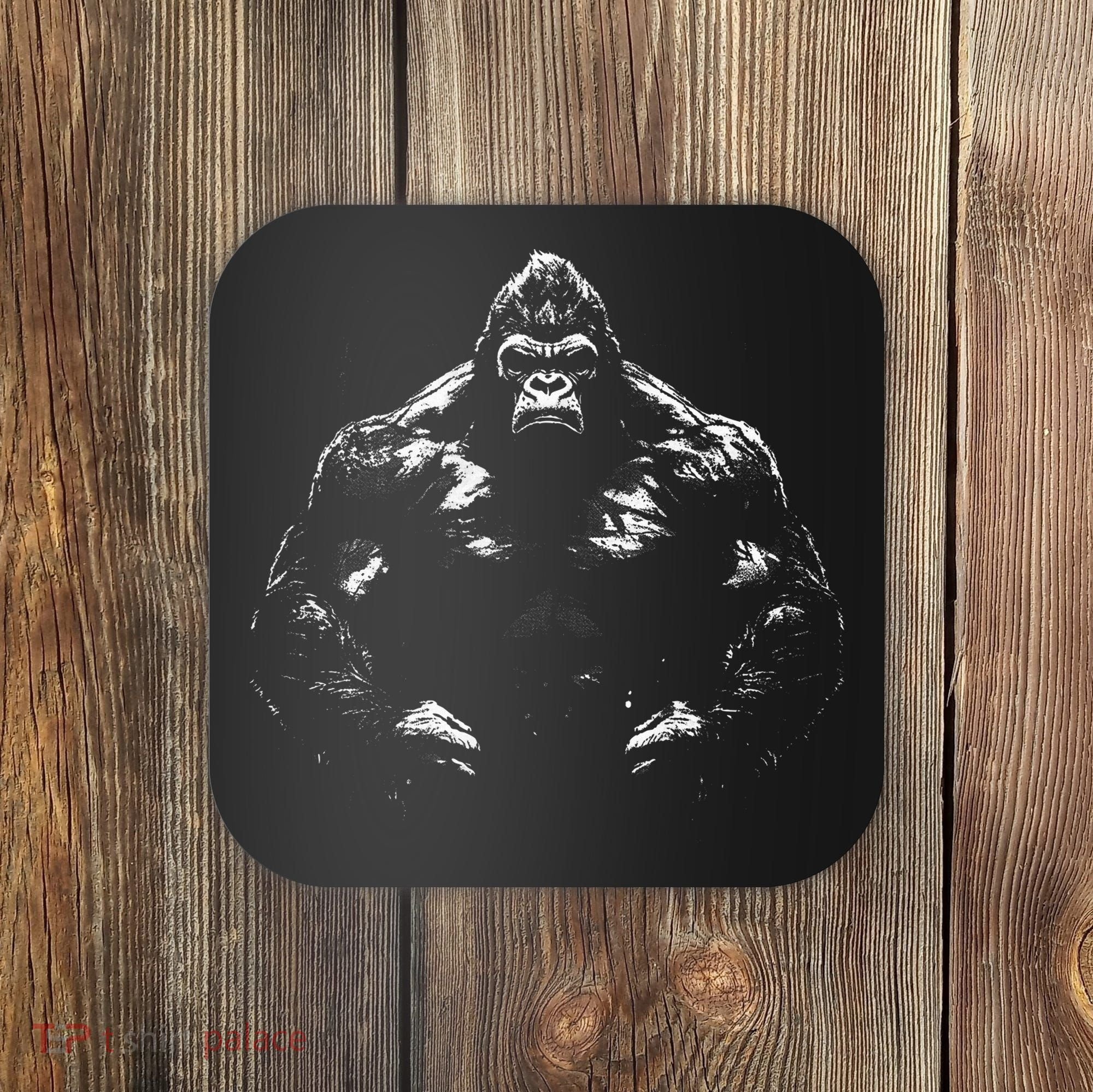 Gorilla Face Angry Growling Scary Silverback Gorilla Coaster
