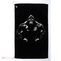 Gorilla Face Angry Growling Scary Silverback Gorilla Golf Towel thumb 0