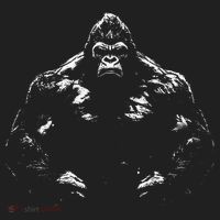 Gorilla Face Angry Growling Scary Silverback Gorilla Golf Towel thumb 3