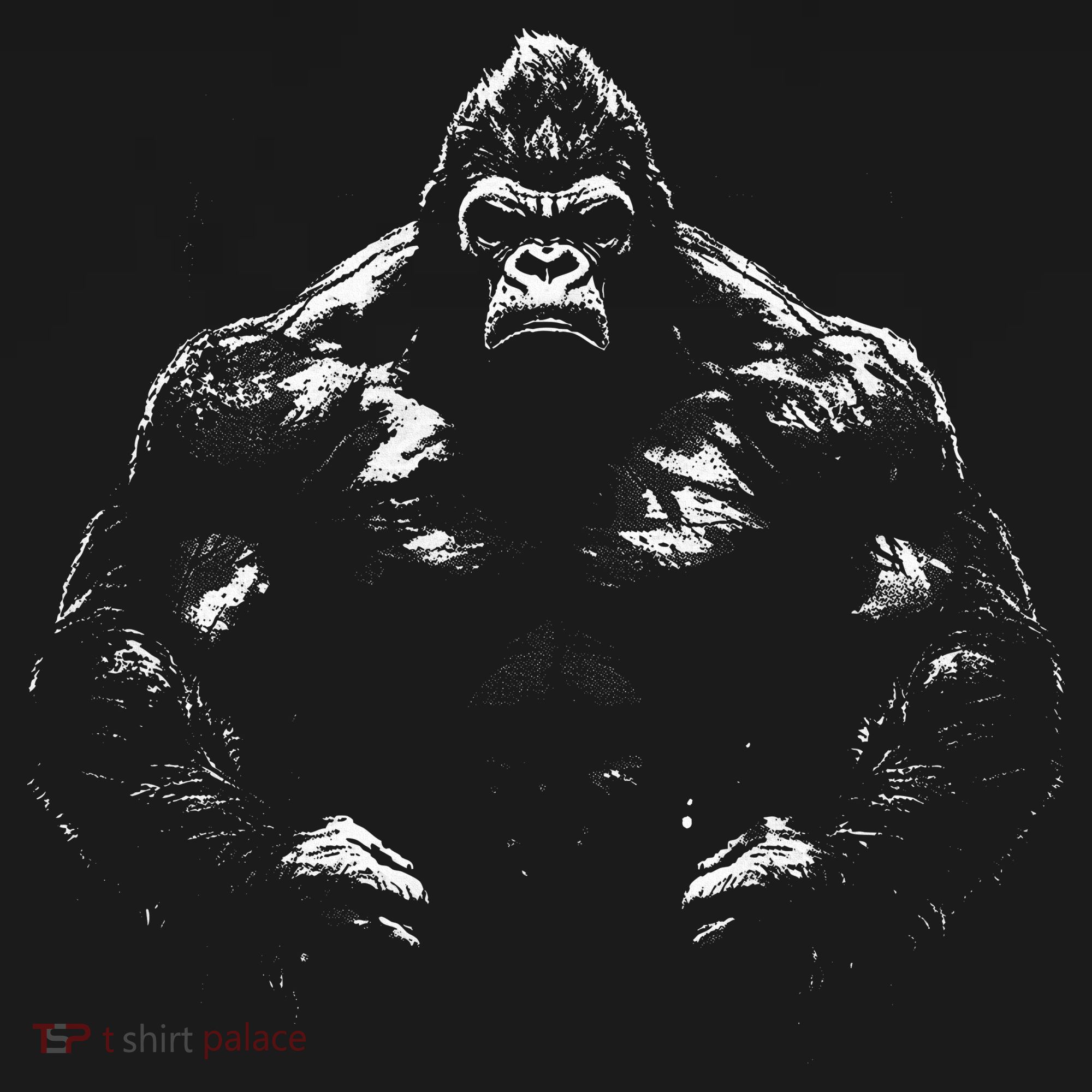 Gorilla Face Angry Growling Scary Silverback Gorilla Kids Long Sleeve Shirt