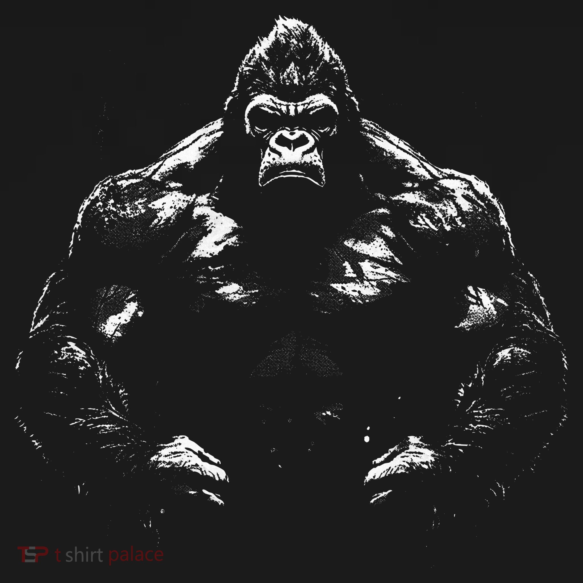 Gorilla Face Angry Growling Scary Silverback Gorilla Toddler Hoodie