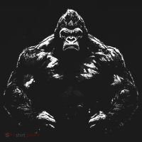 Gorilla Face Angry Growling Scary Silverback Gorilla Toddler T-Shirt thumb 4